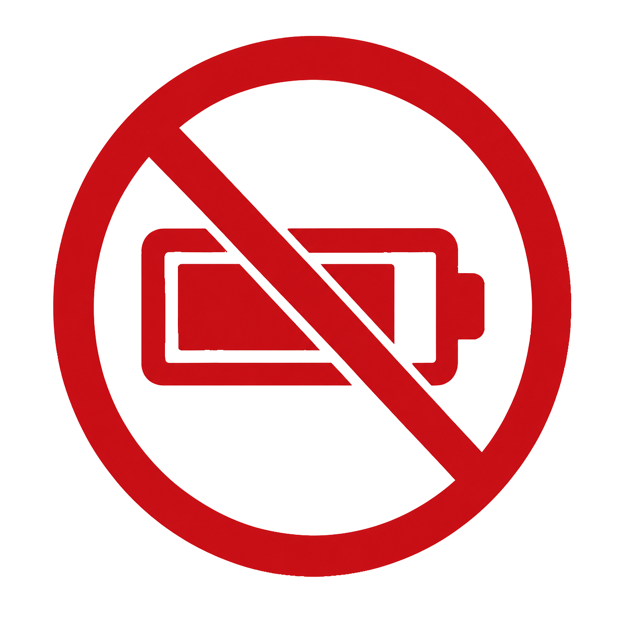 No charging required icon